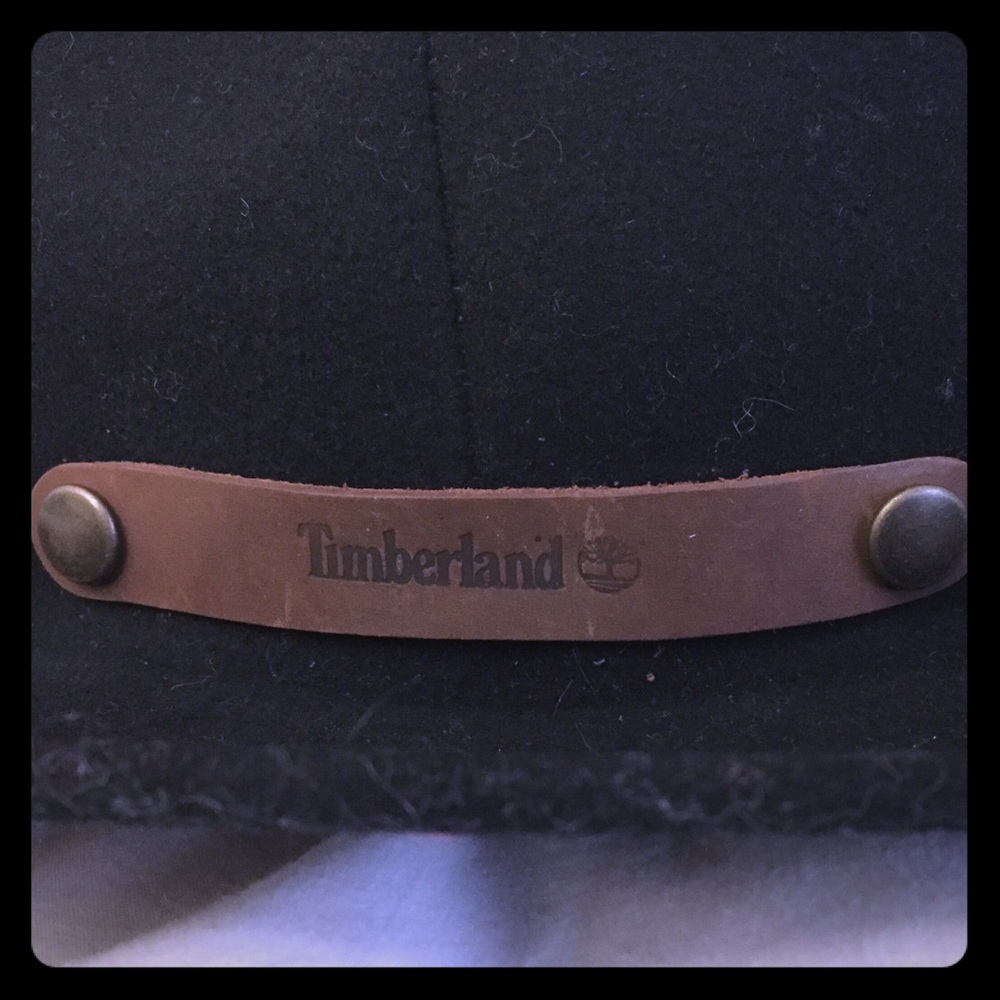 Timberland Black Men Fedora 100% wool NWOT